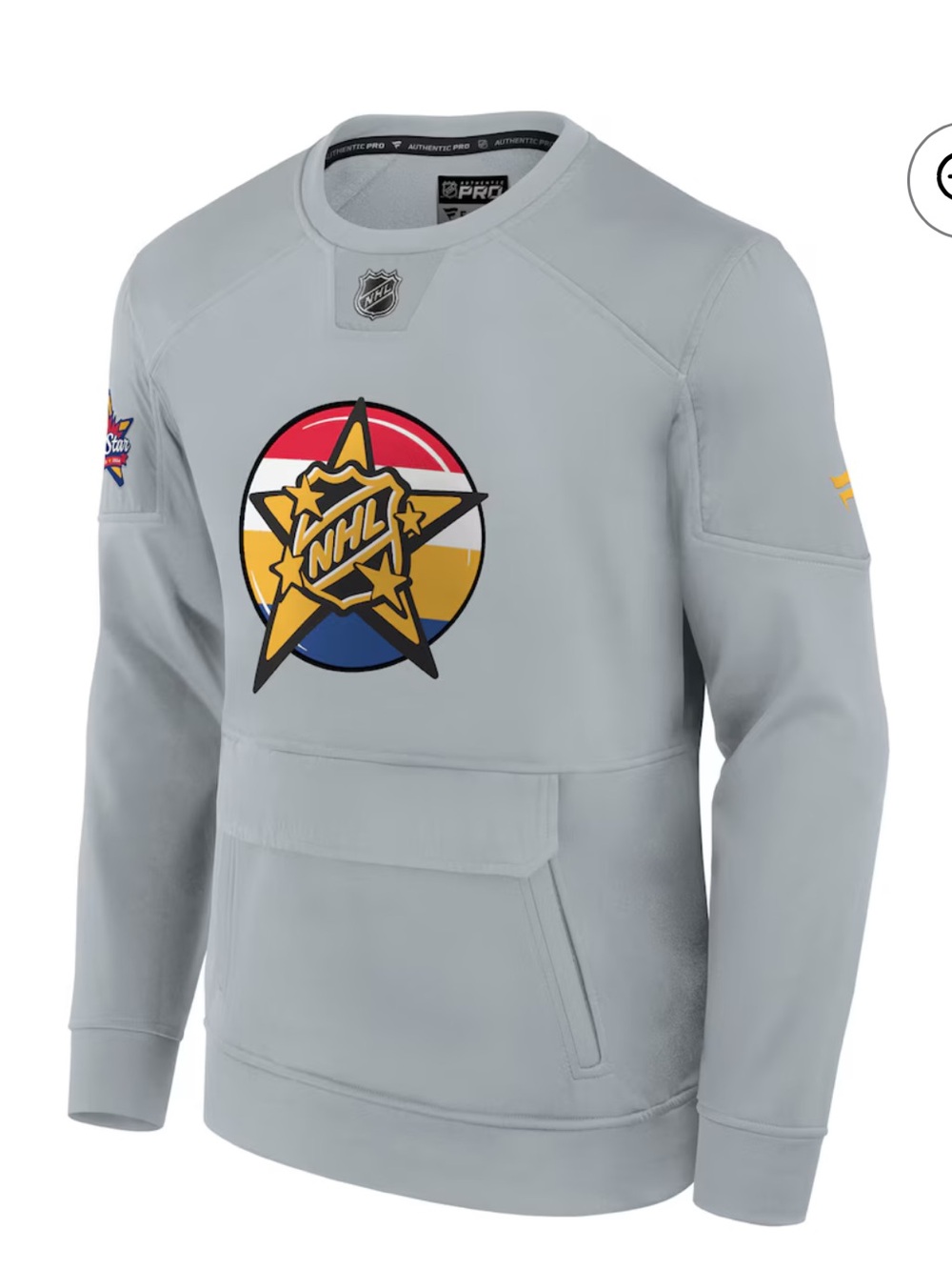 NHL All-Star Grey Logo Pullover Sweatshirt!! Fanatics! M